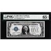 Image 1 : 1928 $1 Silver Certificate Note Fr.1600 PMG Gem Uncirculated 65EPQ