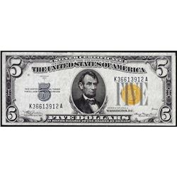 1934A $5 North Africa WWII Emergency Issue Silver Certificate Note