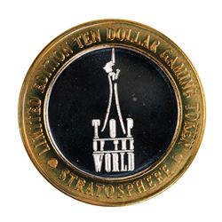 .999 Silver Stratosphere Las Vegas, NV $10 Casino Limited Edition Gaming Token