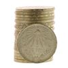 Image 1 : Roll of (20) Brilliant Uncirculated 1945 Mexico Un Peso Silver Coins