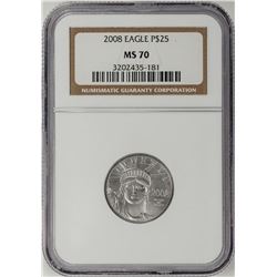 2008 $25 Platinum American Eagle Coin NGC MS70