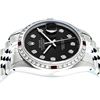 Image 3 : Rolex Mens Stainless Steel Black Diamond & Ruby 36MM Datejust Wristwatch