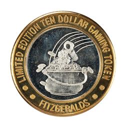 .999 Silver Fitzgeralds Casino & Hotel Reno, Nevada $10 Limited Edition Gaming Token