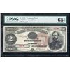 Image 1 : 1890 $2 Treasury Note Fr.353 PMG Gem Uncirculated 65EPQ