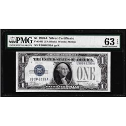 1928A $1 Funnyback Silver Certificate Note Fr.1601 PMG Choice Uncirculated 63EPQ