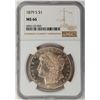 Image 1 : 1879-S $1 Morgan Silver Dollar Coin NGC MS66 Nice Toning