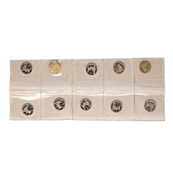 Lot of (10) Disney Mickey & Minnie Mouse Golfer 1/20 oz. .999 Fine Silver Coin Rounds