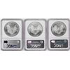 Image 2 : Lot of (3) 2006 $1 American Silver Eagle Coins NGC MS69 Early Releases