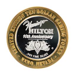 .999 Fine Silver Flamingo Reno, Nevada $10 Limited Edition Gaming Token