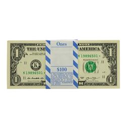 Pack of (100) Consecutive 2013 $1 Federal Reserve Star Notes Dallas
