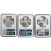 Image 2 : Lot of (3) 1985 MO Mexico Libertad 1 Onza Silver Coins NGC MS67