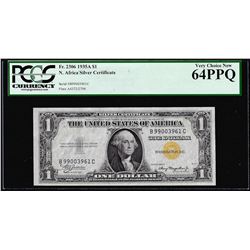 1935A $1 North Africa Silver Certificate WWII Emergency Note PCGS Choice New 64PPQ