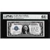 Image 1 : 1928 $1 Funnyback Silver Certificate Note Fr.1600 PMG Choice Uncirculated 64EPQ