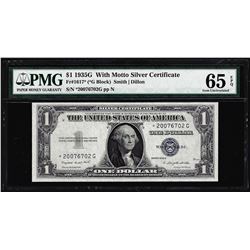 1935G $1 Silver Certificate STAR Note Fr.1617* PMG Gem Uncirculated 65EPQ