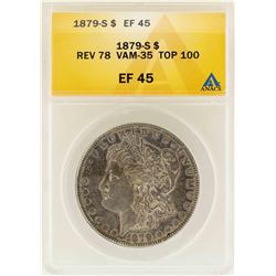 1879-S $1 Morgan Silver Dollar Reverse 78 VAM-35 Top 100 ANACS XF45