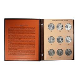 Set of 1986-2019 $1 American Silver Eagle Coins in Dansco Book
