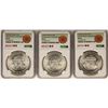 Image 1 : Lot of (3) 1960Mo Mexico 10 Pesos Independence Anniversary Silver Coins NGC MS64