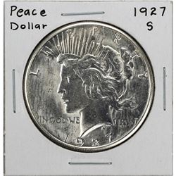 1927-S $1 Peace Silver  Dollar Coin