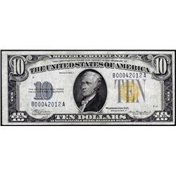 1934A $10 North Africa Silver Certificate WWII Emergency Note