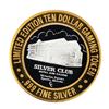 Image 1 : .999 Silver Silver Club Casino Sparks, NV $10 Limited Edition Casino Gaming Token