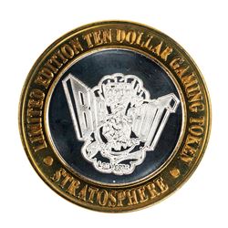 .999 Silver Stratosphere Las Vegas, NV $10 Casino Limited Edition Gaming Token
