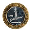 Image 2 : .999 Silver Stratosphere Las Vegas, NV $10 Casino Limited Edition Gaming Token