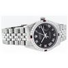Image 3 : Rolex Mens Stainless Steel Silver Black Roman Diamond & Ruby Datejust Wristwatch