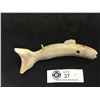 Image 2 : Whale Bone Carved into a Fish. Very Nice. Piece 6" L