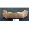 Image 2 : Nice Native Canoe Made from Bark. 12.5" L x 4" W x 6.5" H