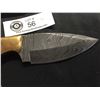 Image 2 : Very Nicely Made Damascus Knife with Leather Sheath. Solid Wood Handle