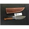 Image 1 : Very Nicely Made Damascus Knife with Leather Sheath. Nice Quality
