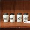 Image 1 : Vintage Hazel Atlas White Milk Glass Shakers ( Salt,Pepper, Flour, Sugar)