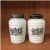 Image 2 : Vintage Hazel Atlas White Milk Glass Shakers ( Salt,Pepper, Flour, Sugar)