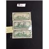 Image 2 : 3 Centennial of Canadian Confederation $1 Bank Notes  With Serial Numbers Stamped on Backsm and 1 on