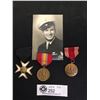 Image 1 : A Group of WWII US Medals and a Photo of a Soldier