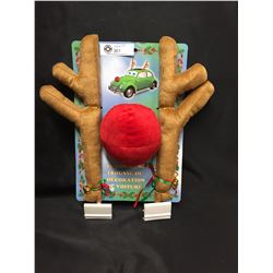Christmas Car Decoration Kit  Reindeer Antlers and a Red Nose