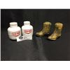 Image 1 : Two Sets of Salt and Pepper Shakers Co-Op and Cowboy Boots