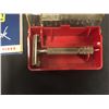 Image 2 : Vintage Shaving Lot. Gillette Razors,Blades,Soapdish, Plus a Purity Flour Promotional Savings Book/K