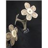 Image 2 : 3 Carved Antler Pieces Turned into Flowers. Very Fragile. 1 Petal is Broken and Needs Glue. Not Noti