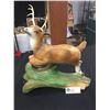 Image 1 : Vintage Classic Canadiana Chalkware White Tail Deer in Motion15"l x 15"h x5 Thick