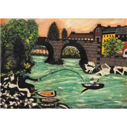 Gretta Bowen (1880-1981) THE FISHERMAN