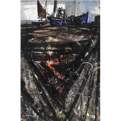 Kenneth Webb RWA FRSA RUA (b.1927) FISHING BOATS 