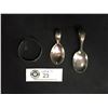 Image 2 : 2 Sterling Silver Baby Feeding Spoons and a Sterling Silver Bracelet. Weighs 40 grams