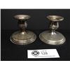Image 1 : A Pair of Engraved Birks Sterling Silver Candlesticks. . Weight is 360 Grams