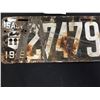 Image 2 : 1919 Porcelain Saskatchewan License Plate in Shape But still a Hard Plate to Find