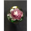 Image 2 : Very Nice Glass Paperweights With Flowers Blown Inside of Them