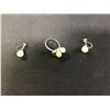 Image 2 : Sterling Silver Pearl Ring and Earrings