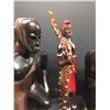 Image 2 : 4 Vintage Carved African Figures Approximately 13 inches Tall.