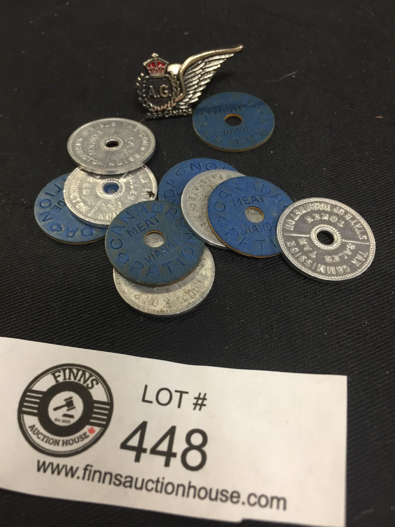 Meat Ration Token Vintage WWII Meat Ration Meat Tokens Plus a Vintage Canadian Air Force ...
