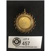 Image 1 : A Gold Plated Pendant with a 50 cent Candian Coin in it